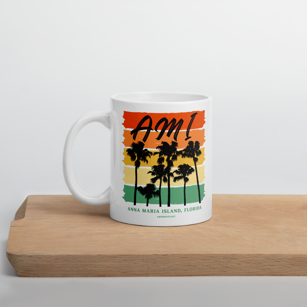 Anna Maria Island White glossy mug