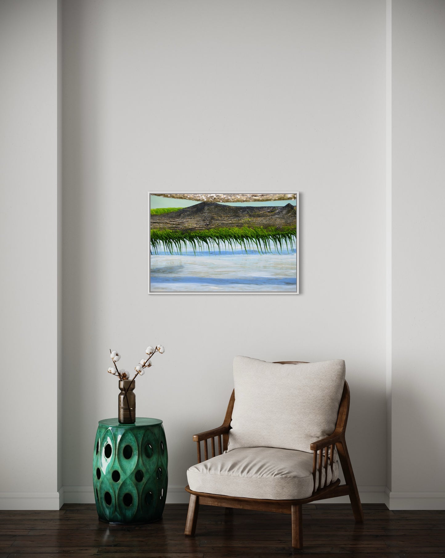 Sea Moss Memories: Framed canvas