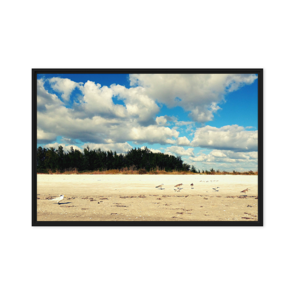 Shoreline Serenade: Gulls at Rest 24"x36"