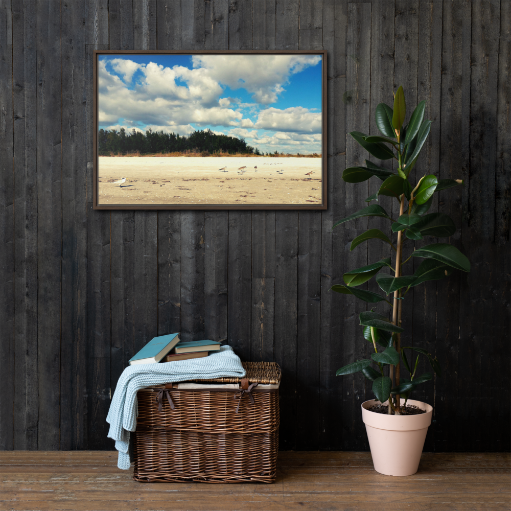 Shoreline Serenade: Gulls at Rest 24"x36"