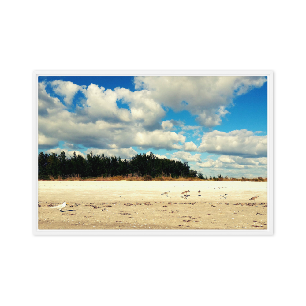 Shoreline Serenade: Gulls at Rest 24"x36"