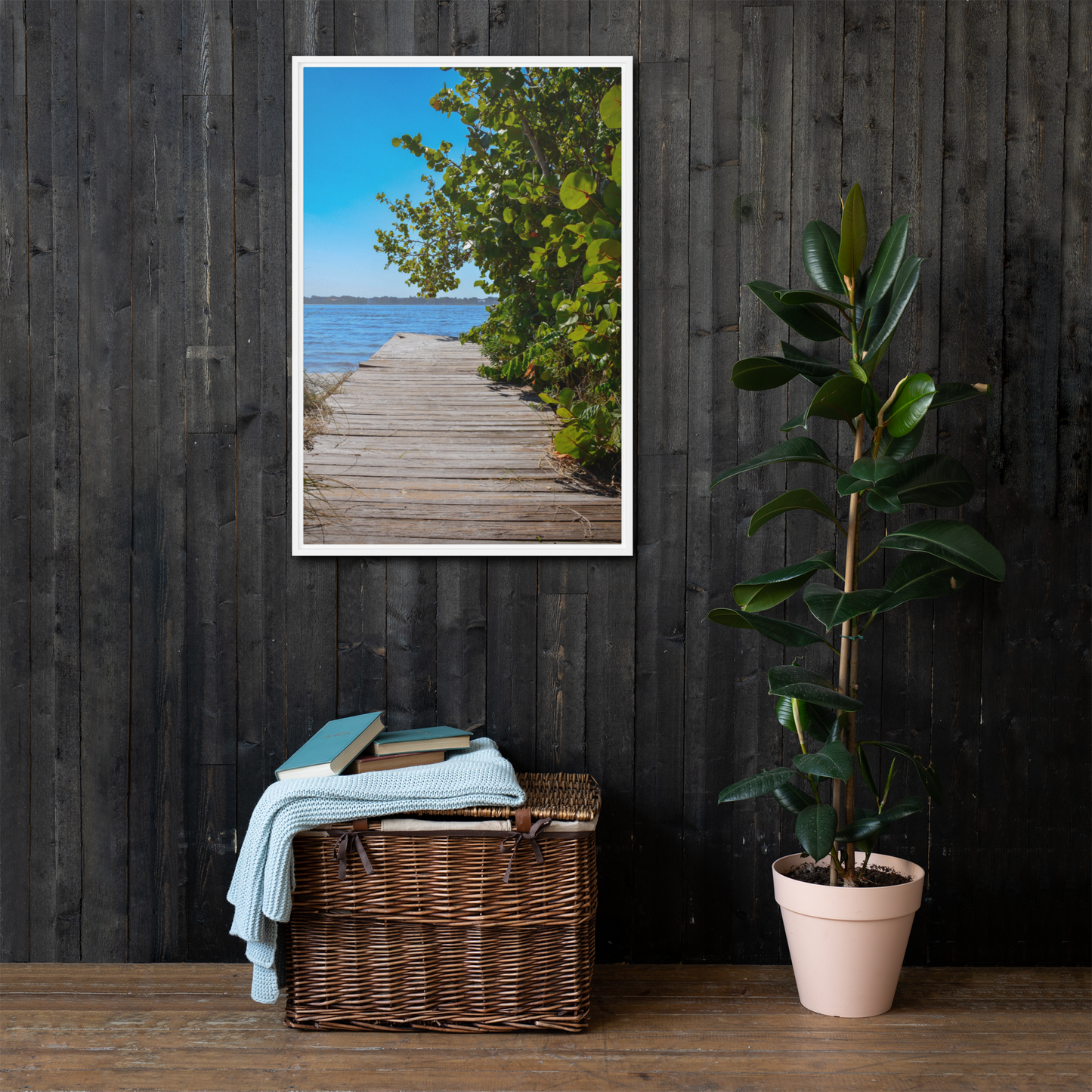 River Haven: Framed canvas